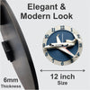 Aircraft Theme Wall Clock – 12 Inch Luxury Jet Design for Office, Living Room & Kids Space | Ideal Gift for Travel Enthusiasts