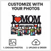 THE MAGICAL GIFT, Customized I Love Mom Photo Frame � Personalized Birthday Gift for Mother � Happy Birthday Wooden Picture Frame with Photos � Unique Mom Gift from Son Daughter � Decorative Wall Collage Frame