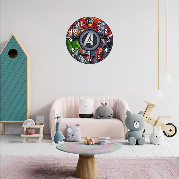 THE MAGICAL GIFTS Marvel Avengers Wall Clock Superhero Timepiece for Kids Bedroom Avengers Gifts for Boys and Girls (12 INCH)