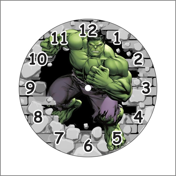 THE MAGICAL GIFTS Hulk Wall Clock for Kids Boys Room Marvel Superhero Clock for Birthday Gift Nursery Decor Learning Time Avengers Fans (12 INCH)
