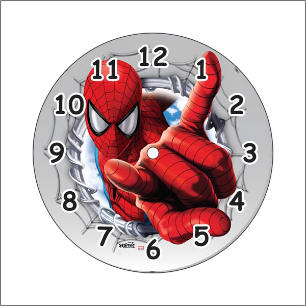 THE MAGICAL GIFTS Spider Man Wall Clock Kids Room Decor Marvel Superhero Theme Birthday Gift for Boys Girls Toddlers Children Study Room Nursery (12 INCH)
