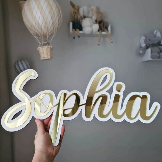 🌸 Custom Name Board (4D Acrylic Design)