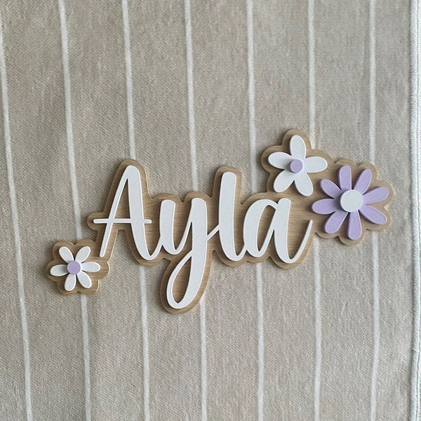 🌸 Custom Name Board (4D Acrylic Design)