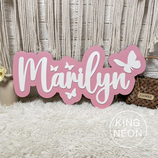 🌸 Custom Name Board (4D Acrylic Design)