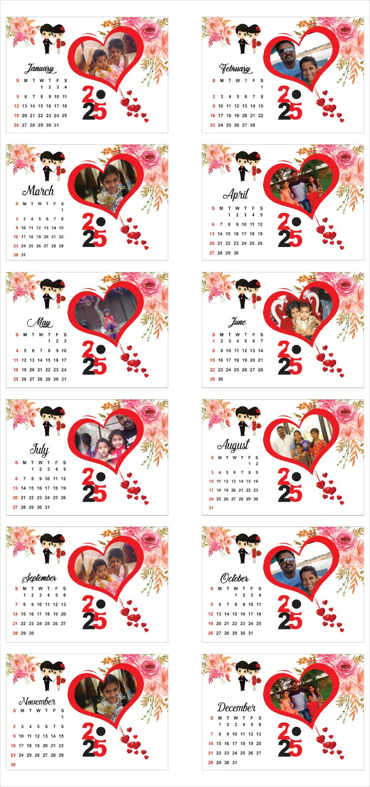 2026 Personalized Desktop Calendar ✨  Table Top | Customized with Your Photos