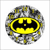 Superhero Batman Comic Wall Clock, Black and Yellow Logo Design Best for Return Gift Birthday | Kids | Room | Home | Office (12 INCH)