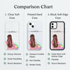 Custom Name Transparent Phone Case for Women & Teens – Stylish Girly Back Cover with Artistic Design | Trendy Gift for Birthdays & Festivals