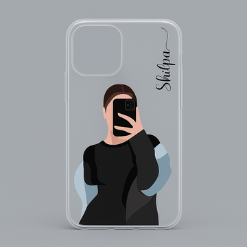 TERA MERA GIFT Personalized Mobile Cover for Girls – Custom Name Phone Case | Trendy Selfie Art Design | Perfect Gift for Birthdays & Festivals