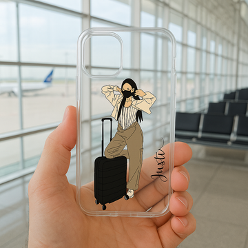 Travel Girl Custom Mobile Case | Chic Aesthetic Cover for All Phone Models | Premium Gift for Students & Travelers