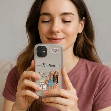 Travel Theme Personalized Mobile Cover – Custom Name Case for Girls who Love Adventures & Stylish Vacations