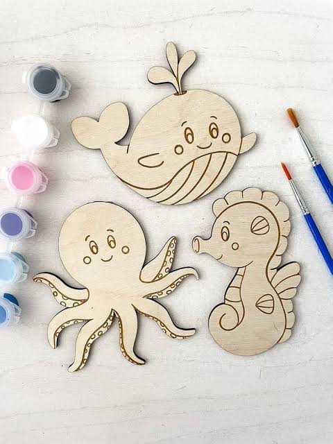 MDF Painting Cutouts for Kids & DIY Lovers! ✨🎨  Let creativity shine! 🖌️ Perfect for kids’ craft time, return gifts, DIY projects & art workshops 💕
