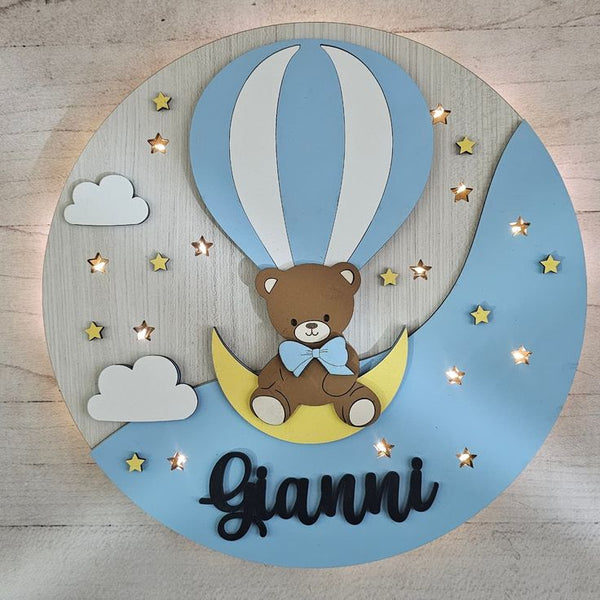 🌙✨ Personalized LED Name Board for Kids Room 🌙✨
